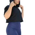 کراپ زنانه کلاه دار نخ پنبه کد 5427 - تصویر 7