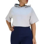 کراپ زنانه کلاه دار نخ پنبه کد 5427