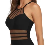 مایو (اسلیپ) زنانه تک رنگ مشکی کد 253