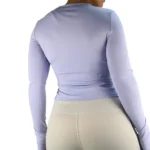 تیشرت زنانه یقه گرد آستین دار بغل چاکدار نانو کد 183 - Image 3