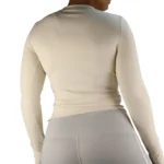 تیشرت زنانه یقه گرد آستین دار بغل چاکدار نانو کد 183 - Image 8