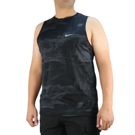 رکابی مردانه طرحدار تنفسی نایک B6230 با پارچه نانو تنفسی، مناسب بدنسازی و ورزش، رنگ مشکی، طوسی تیره، خاکی و سفید