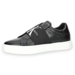 کفش زنانه کلیوین کلین اسلیپ CK Cupsole Slip On مشکی با زیره سفید و طراحی اسپرت مینیمال