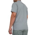تیشرت سه دکمه ورزشی مردانه لیزری آدیداس کد 37686 رنگ سبز؛ نمای پشت
