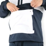ست سویشرت و شلوار مردانه گورتکس نایکی 99085 سفید-سرمه‌ای جزئیات جیب جلو