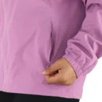 سویشرت تک زنانه آدیداس ضد آب کد 18401 رنگ یاسی، جزئیات زیپ جیب